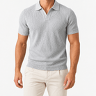 Ramon business slim cashmere polo sweater - AntoniosClothing - Gray