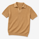 Ramon business slim cashmere polo sweater - AntoniosClothing - Oatmeal