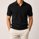 Ramon business slim cashmere polo sweater - AntoniosClothing - Black