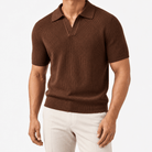 Ramon business slim cashmere polo sweater - AntoniosClothing - Coffee