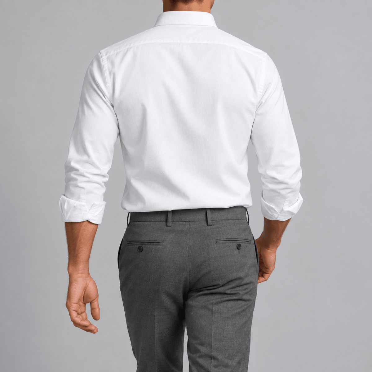 Ramon button-down business long-sleeve shirt - AntoniosClothing - White