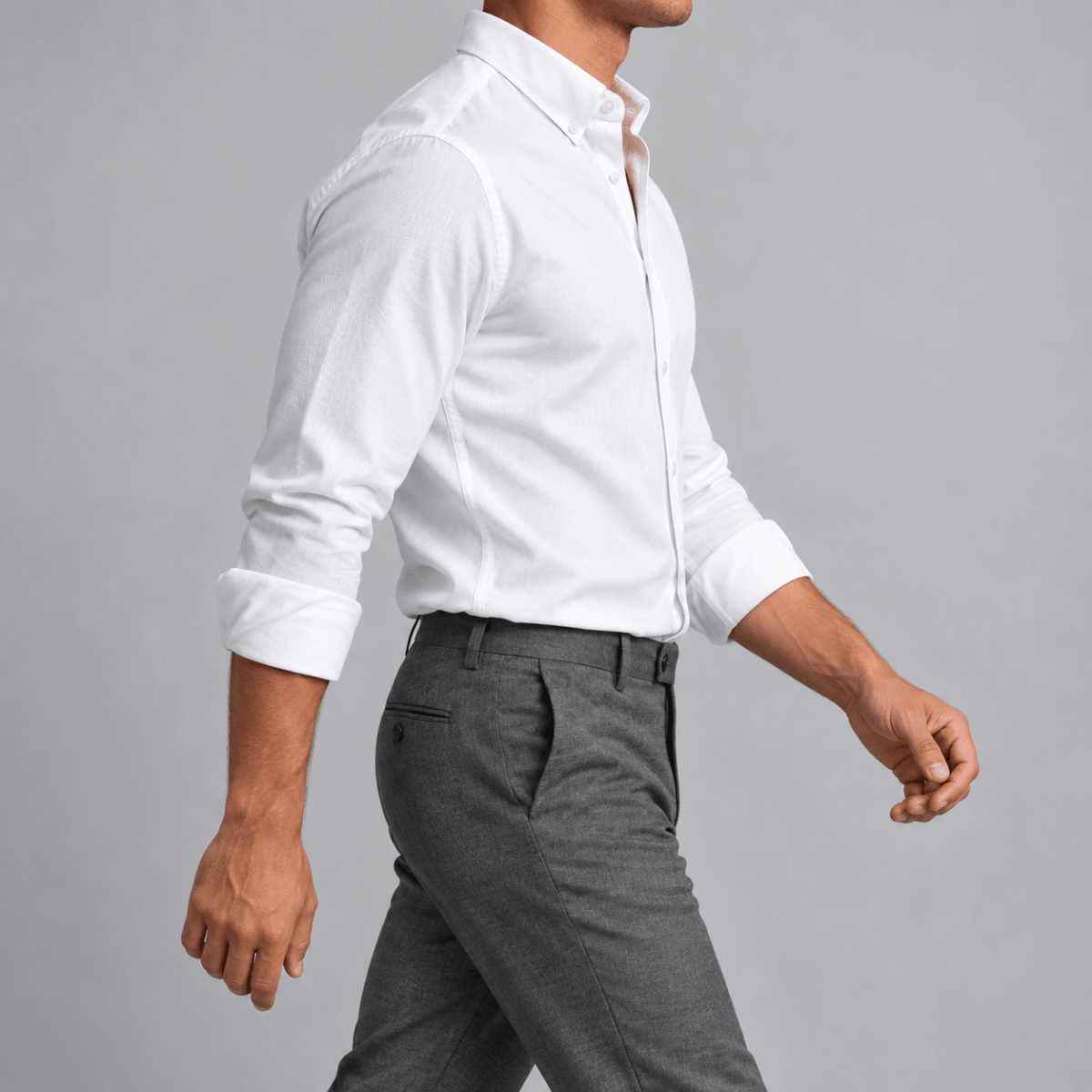 Ramon button-down business long-sleeve shirt - AntoniosClothing - White