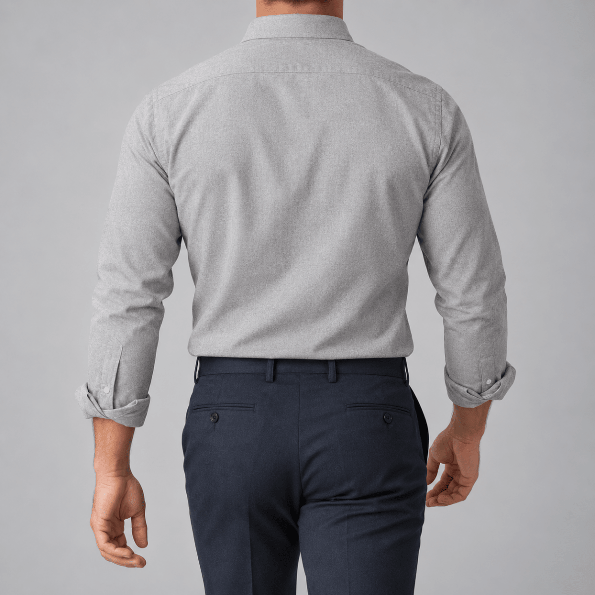 Ramon button-down business long-sleeve shirt - AntoniosClothing - Gray