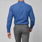 Ramon button-down business long-sleeve shirt - AntoniosClothing - Navy blue