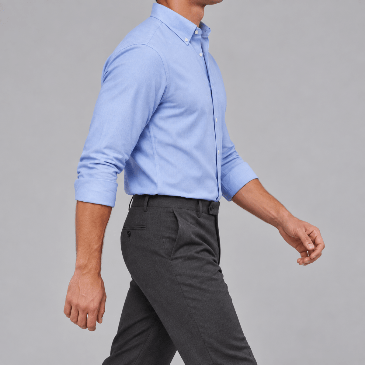 Ramon button-down business long-sleeve shirt - AntoniosClothing - Baby blue