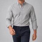 Ramon button-down business long-sleeve shirt - AntoniosClothing - Gray