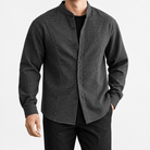 Relaxed checked shirt with curved front seams - AntoniosClothing - Dark gray