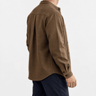 Relaxed checked shirt with curved front seams - AntoniosClothing - Brown