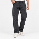Relaxed cotton stretch twill chinos - AntoniosClothing - Dark gray