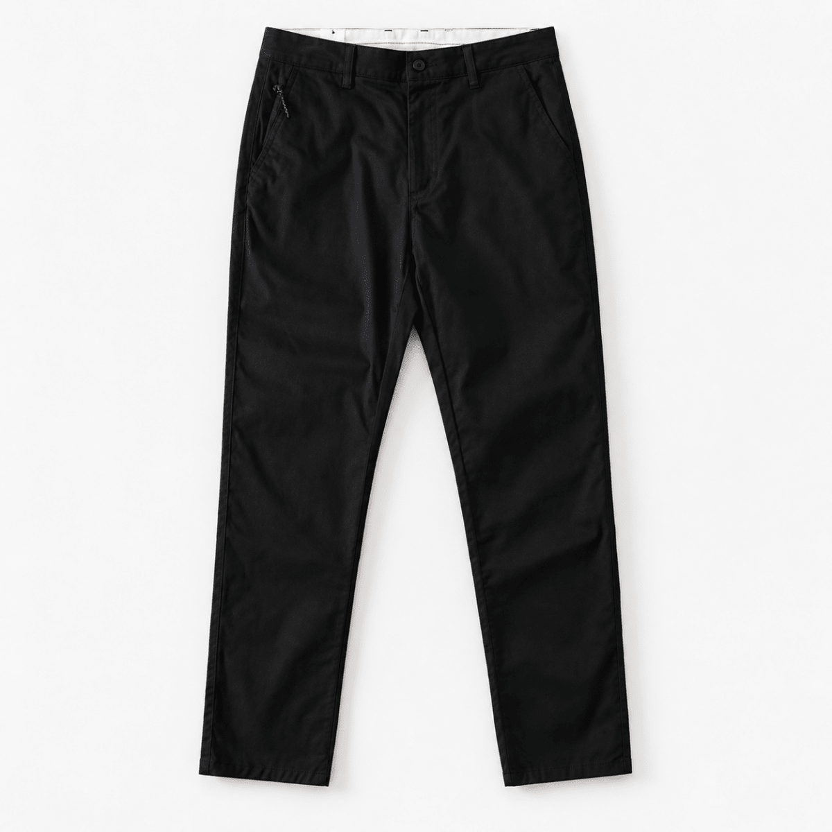Relaxed cotton stretch twill chinos - AntoniosClothing - Black