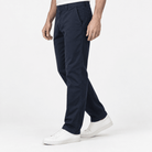 Relaxed cotton stretch twill chinos - AntoniosClothing - Navy blue