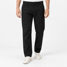 Relaxed cotton stretch twill chinos - AntoniosClothing - Black