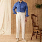 Relaxed fit casual long sleeve shirt linen - Antonios