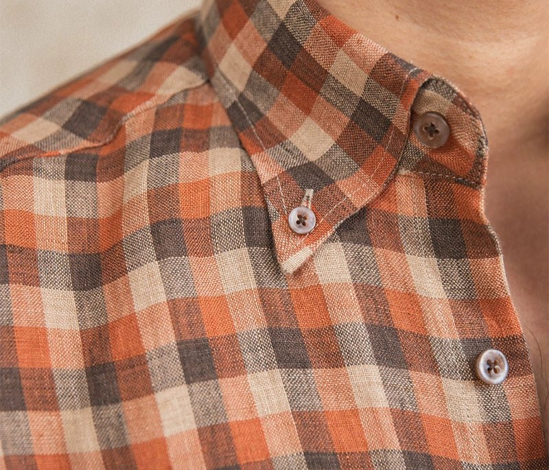 Retro american plaid long sleeve shirt - Antonios