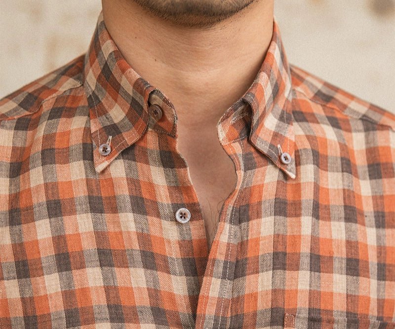 Retro american plaid long sleeve shirt - Antonios