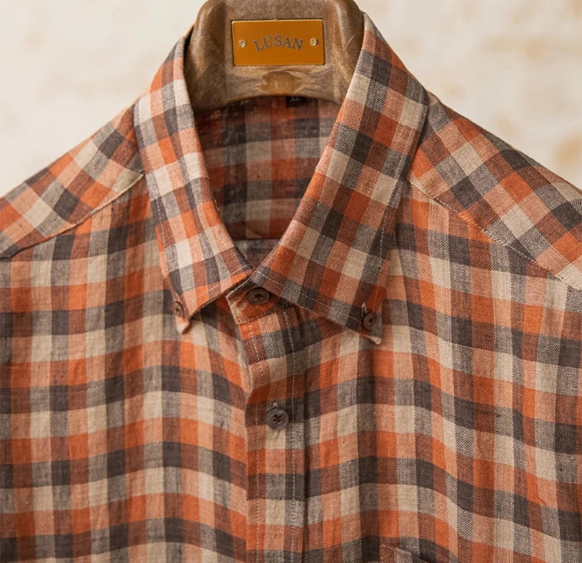 Retro american plaid long sleeve shirt - Antonios
