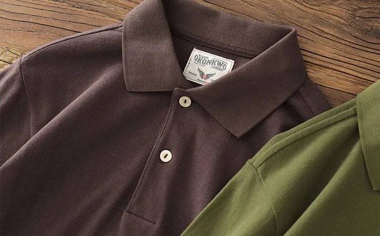 Retro autumn casual t-shirt polo - Antonios