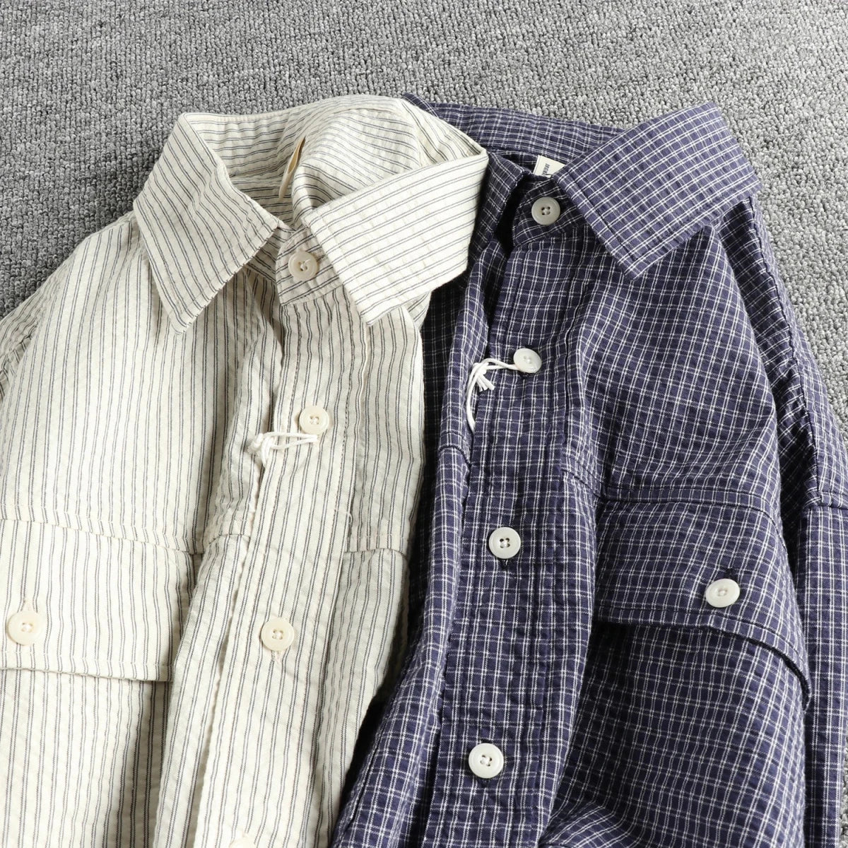 Retro casual double pockets shirt - Antonios