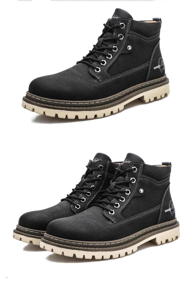 Retro comfortable winter boots with fur - Antonios