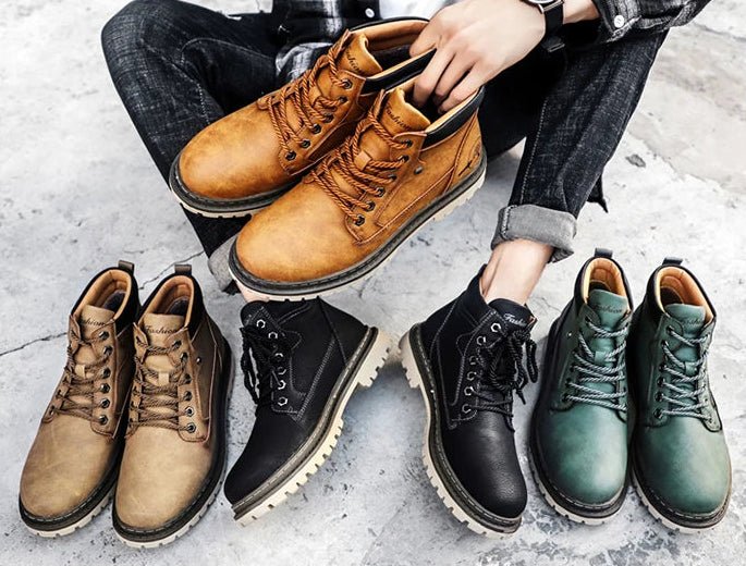 Retro comfortable winter boots with fur - Antonios