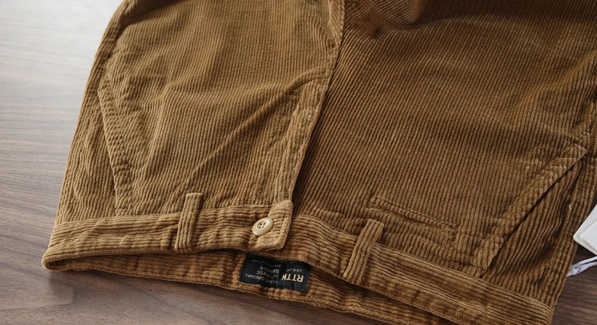 Retro corduroy straight pants - Antonios