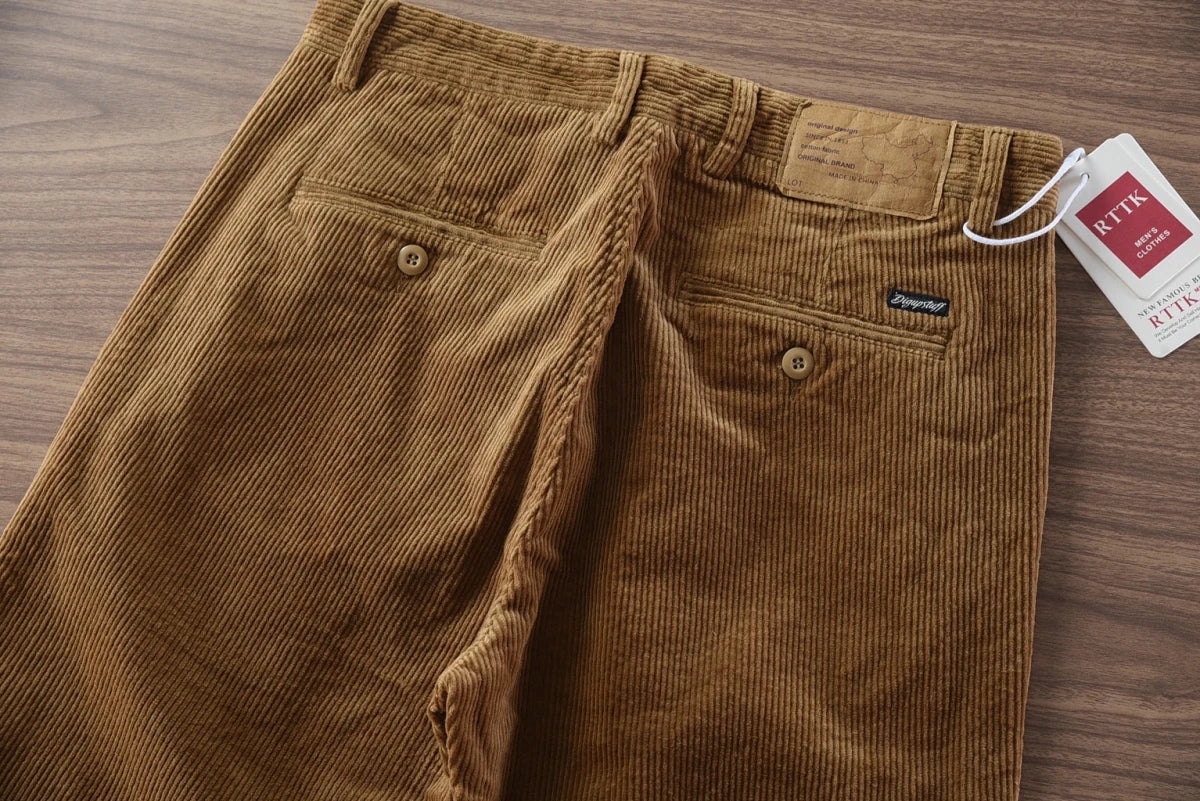 Men Corduroy Pants Vintage Smart Casual Trousers – Antonios