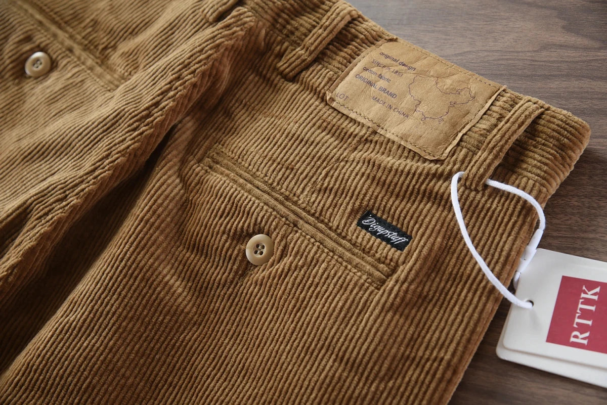 Retro corduroy straight pants - Antonios