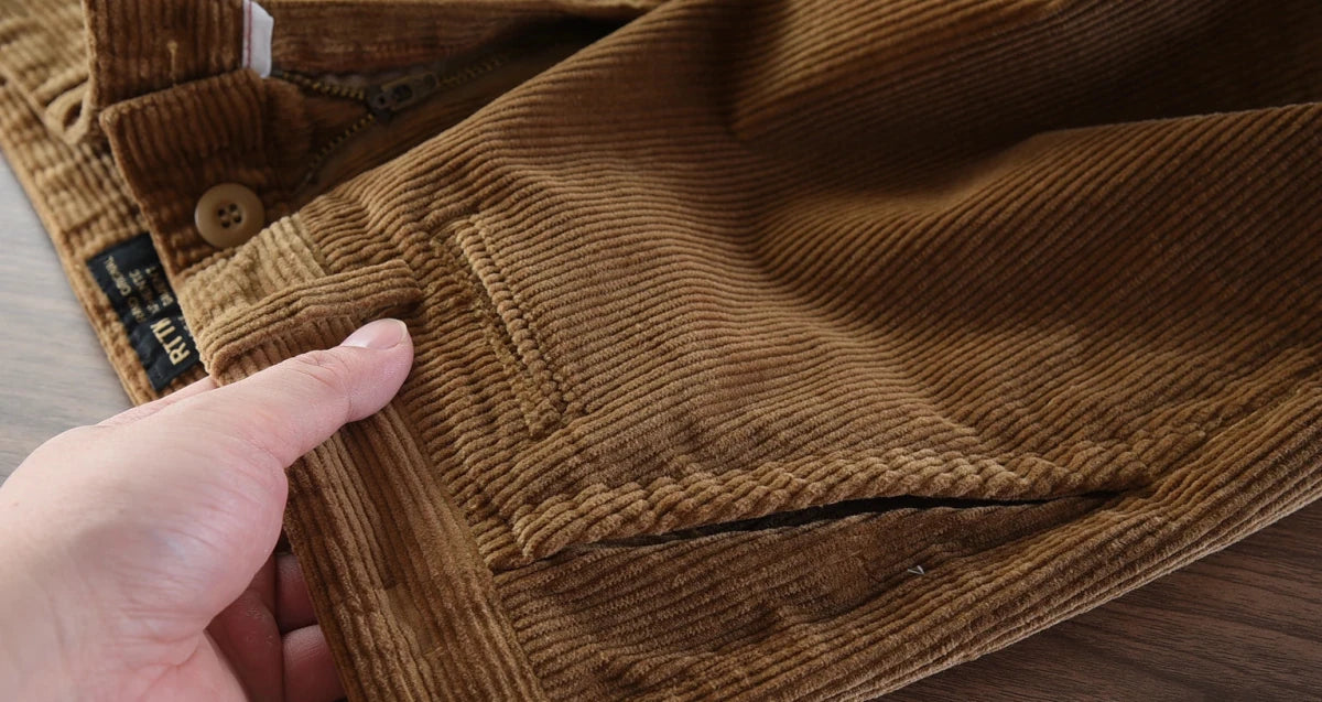 Retro corduroy straight pants - Antonios