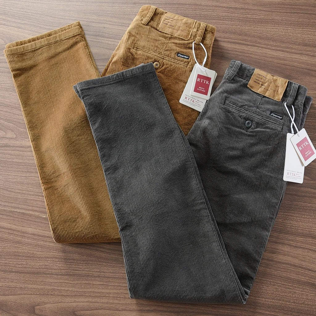 Retro corduroy straight pants - Antonios