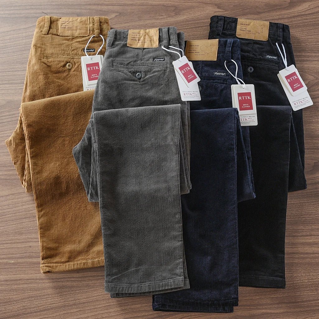 Retro corduroy straight pants - Antonios
