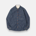 RETRO denim solid long - sleeve shirt - Antonios