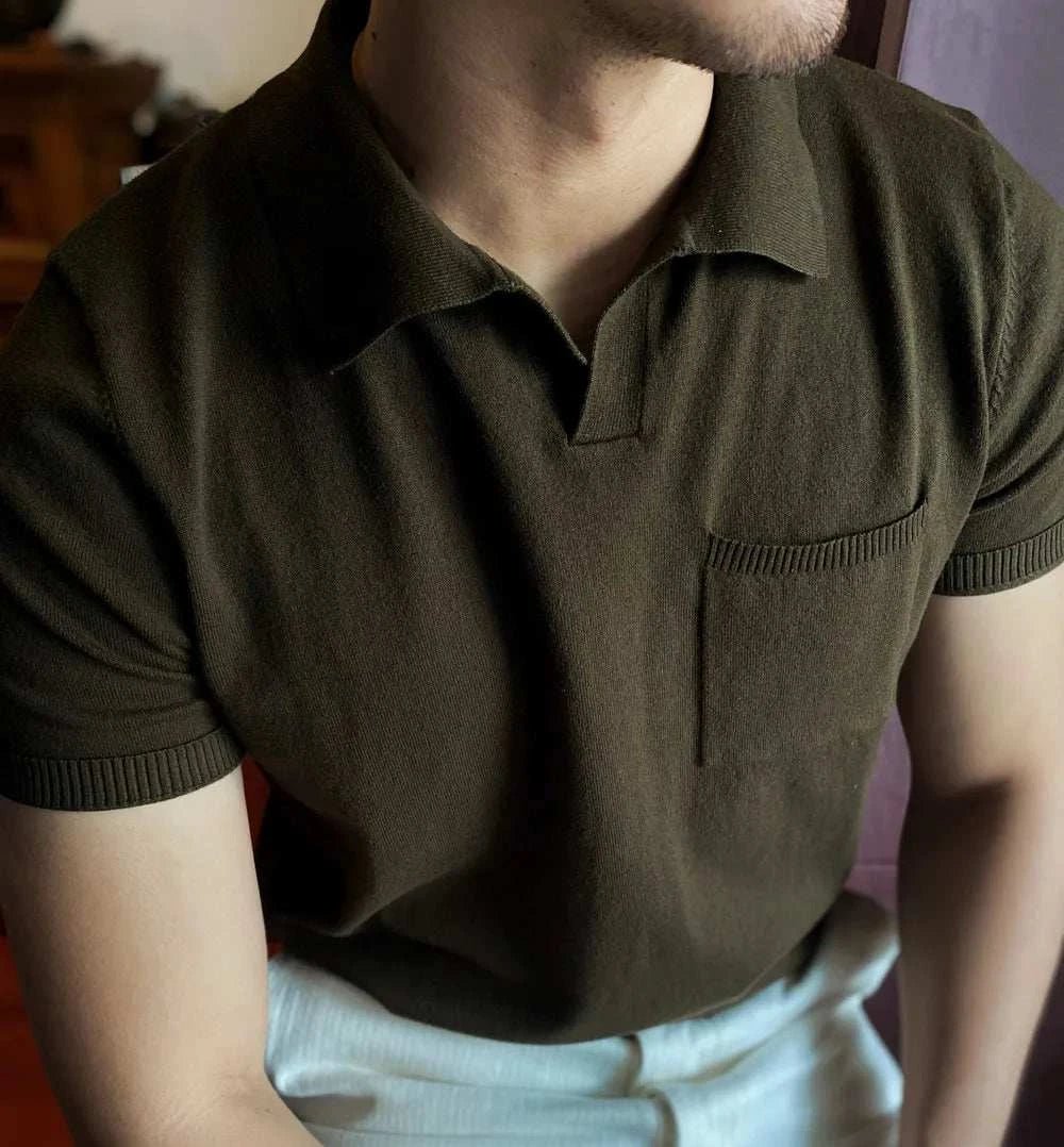 Retro elegant summer polo t-shirt - Antonios