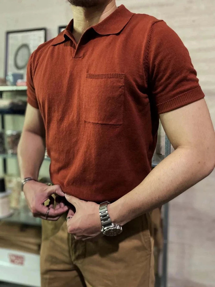 Retro elegant summer polo t-shirt - Antonios