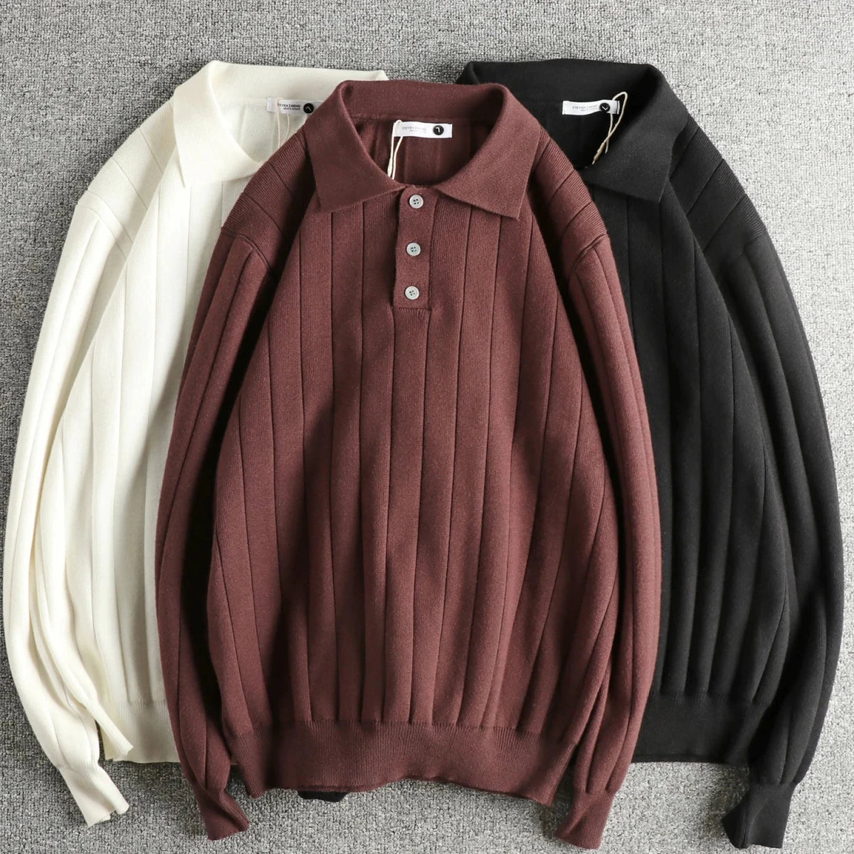 Retro polo striped sweater - Antonios