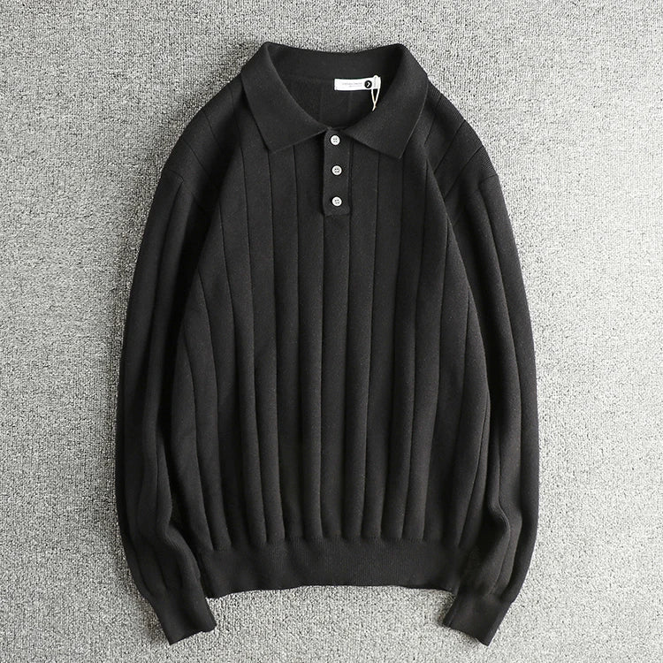 Retro polo striped sweater - Antonios