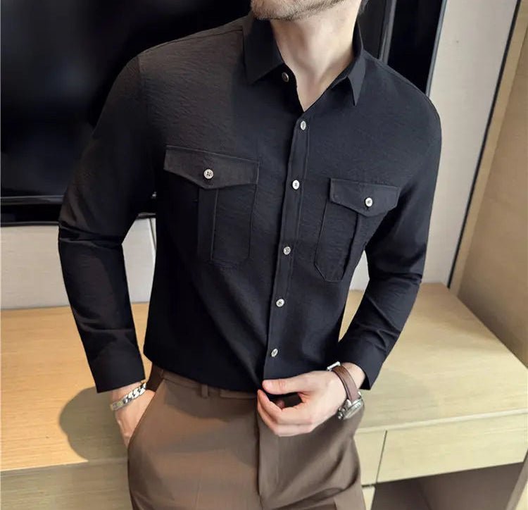 Ronald double chest pockets shirt - Antonios