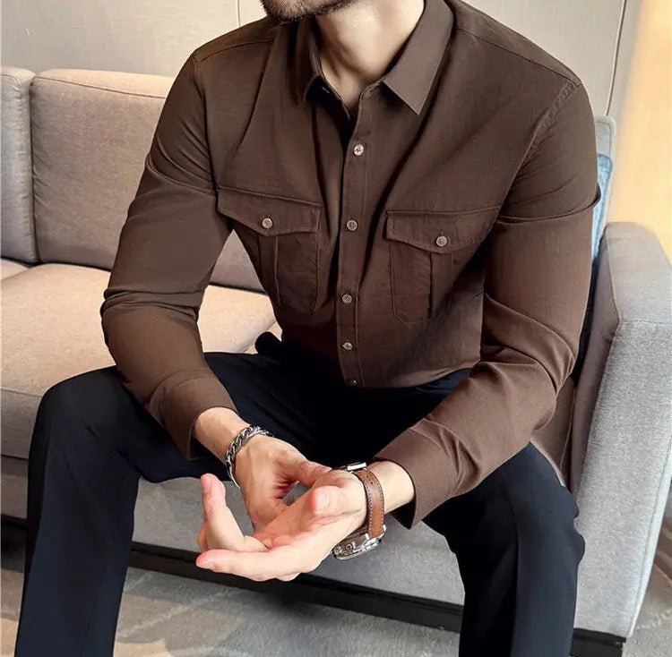 Ronald double chest pockets shirt - Antonios