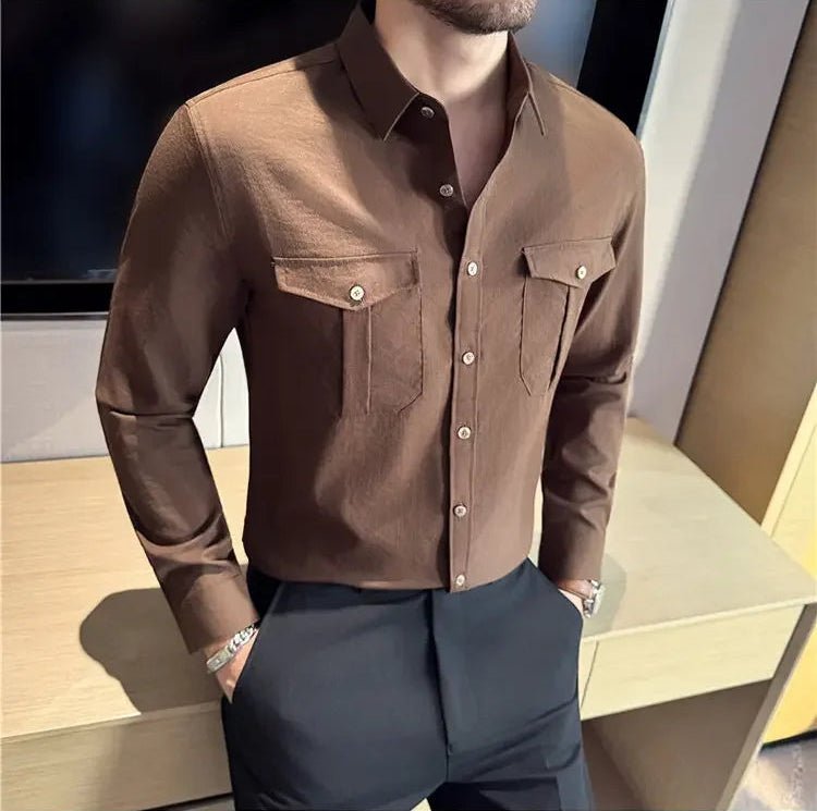 Ronald double chest pockets shirt - Antonios