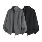 Ronald zip - front knit sweater - Antonios