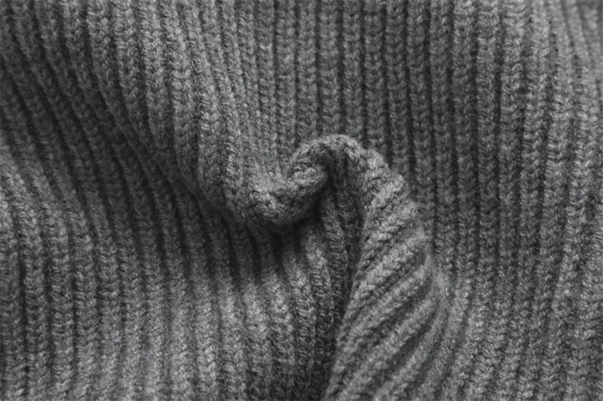 Ronald zip - front knit sweater - Antonios