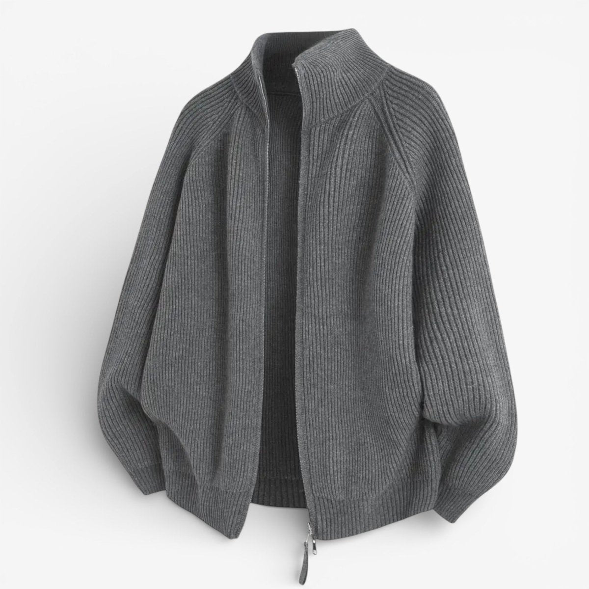 Ronald zip - front knit sweater - Antonios