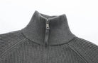 Ronald zip - front knit sweater - Antonios
