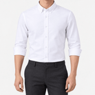SAFARI Business formal cotton long sleeve shirt - AntoniosClothing - White