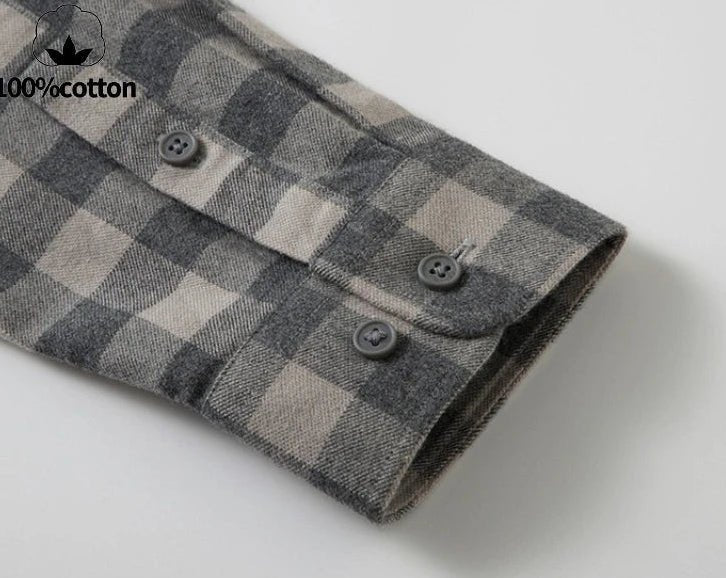 Santorini flannel plaid shirt - Antonios