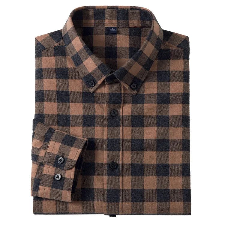 Santorini flannel plaid shirt - Antonios