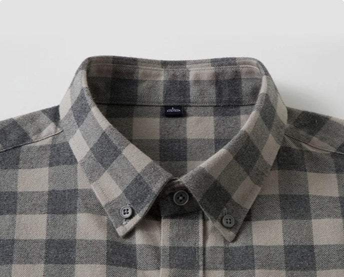 Santorini flannel plaid shirt - Antonios