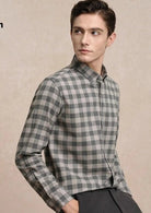 Santorini flannel plaid shirt - Antonios