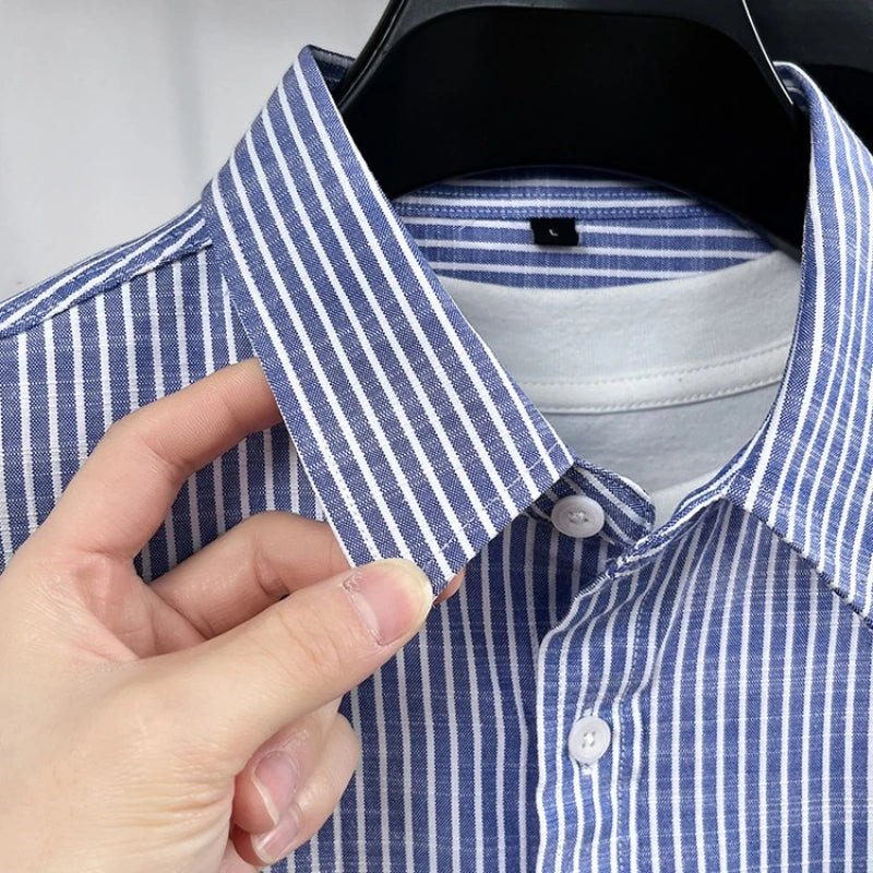 Santorini linen striped shirt - Antonios