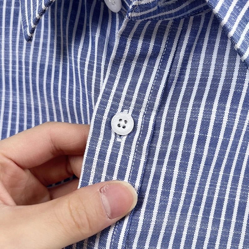 Santorini linen striped shirt - Antonios