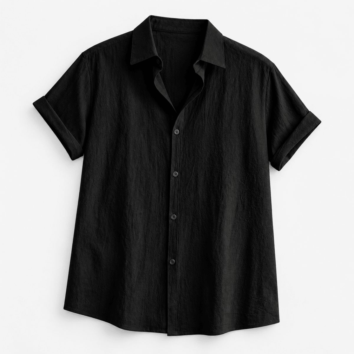 Short-sleeved cotton summer golf t-shirt - AntoniosClothing - Black
